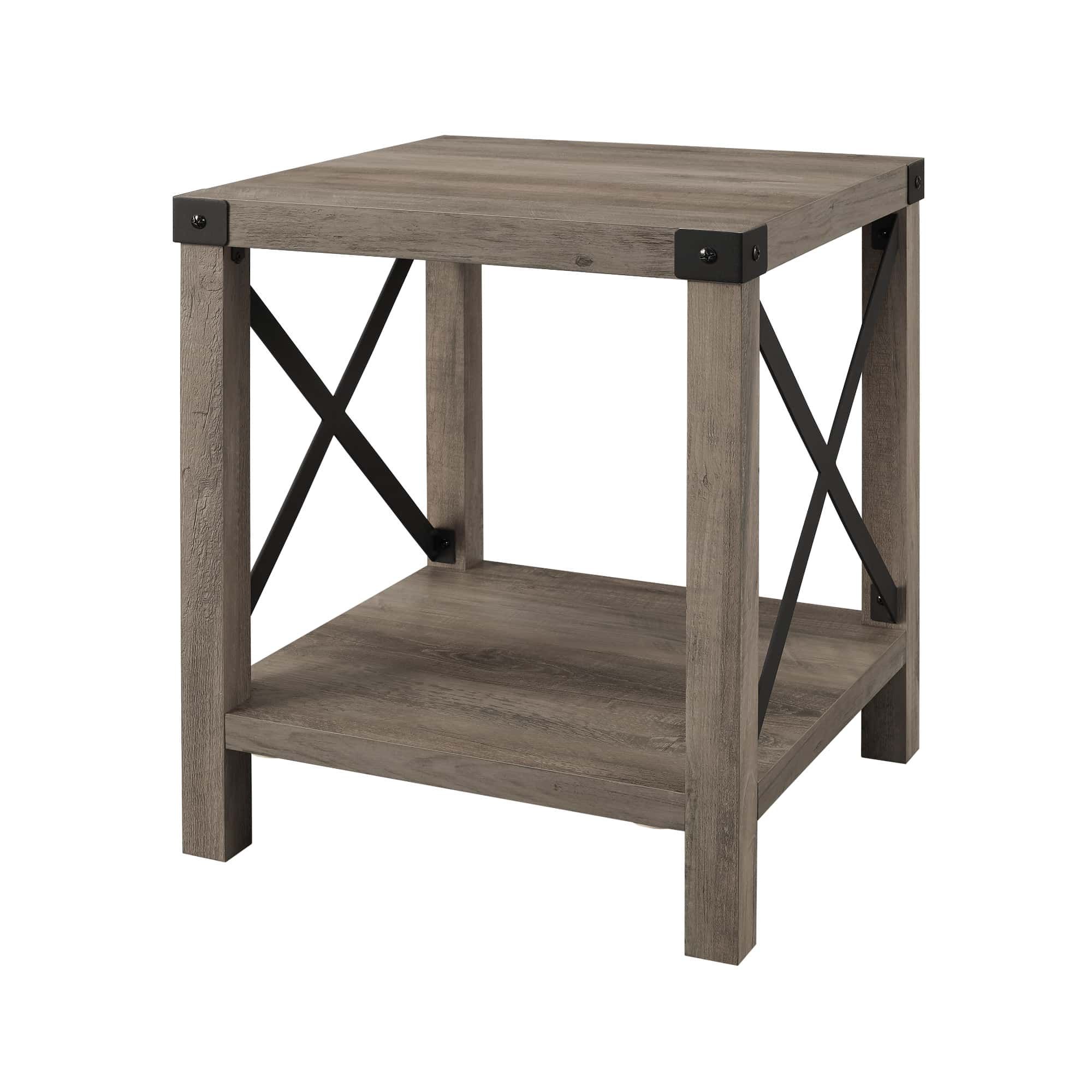 Rustic Grey End Tables : We Love The Large Size And The Open Bottom Within Rustic Gray End Tables (Gallery 18 of 20)