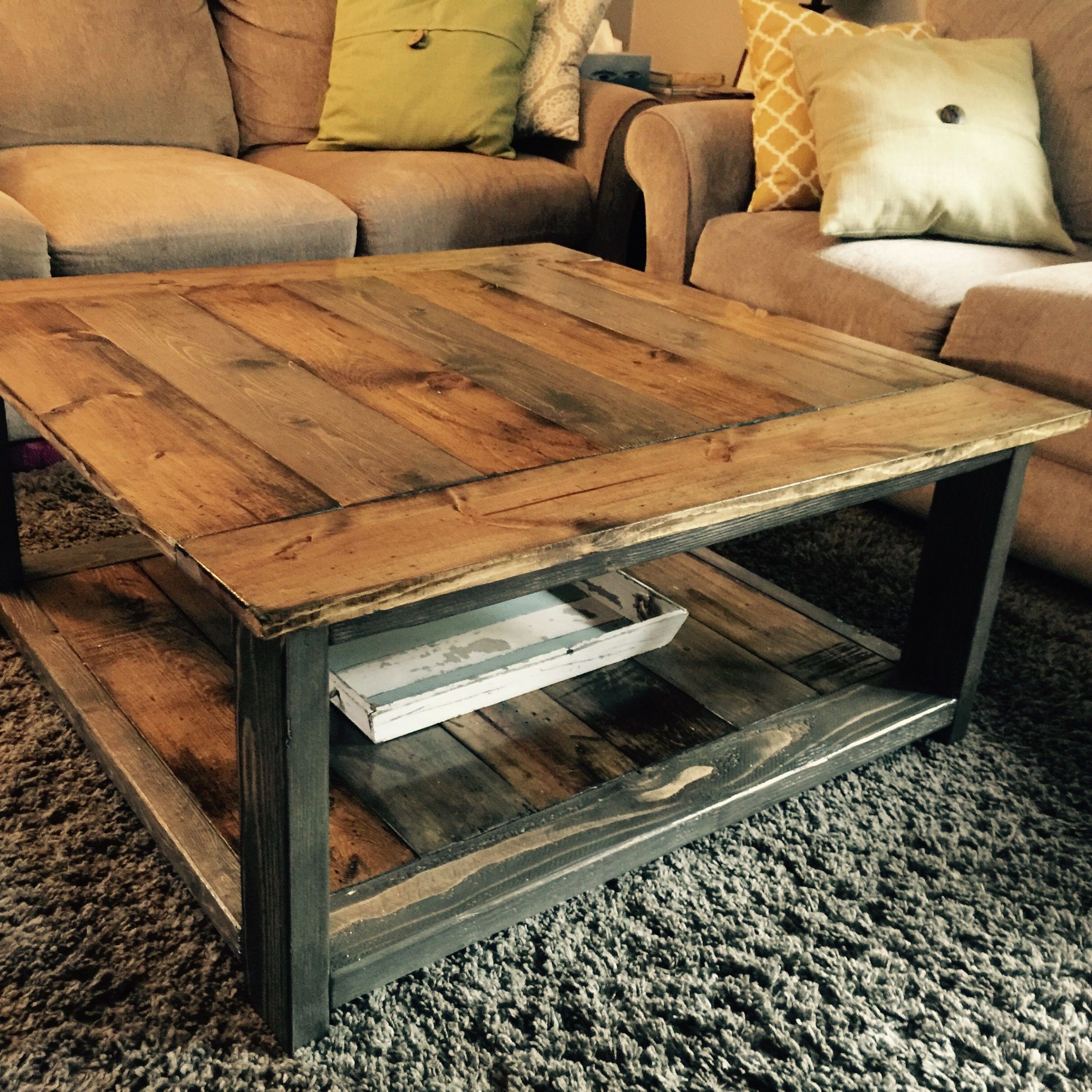 Rustic Xless Coffee Table | Do It Yourself Home Projects From Ana White Regarding Rustic Wood Coffee Tables (View 9 of 20)