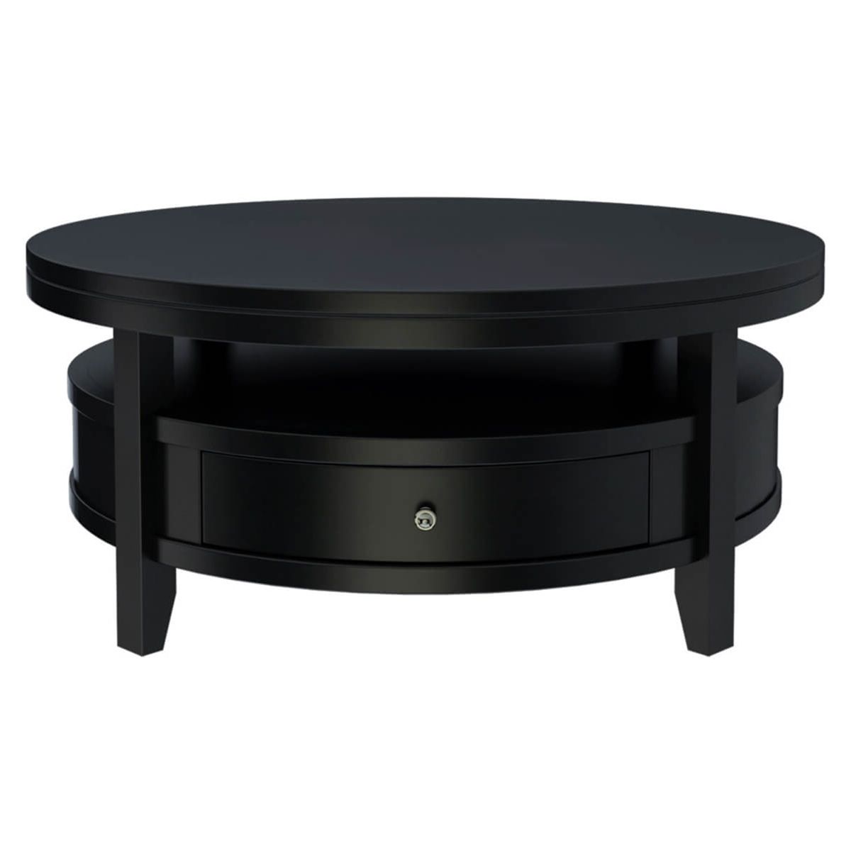 Solid Coffee Table Black – Coffee Hjd With Full Black Round Coffee Tables (View 17 of 20)