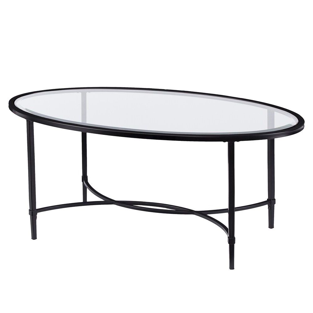 Southern Enterprises Quinton Oval Coffee Table | Coffee Table, Glass Throughout Southern Enterprises Larksmill Coffee Tables (Gallery 15 of 20)