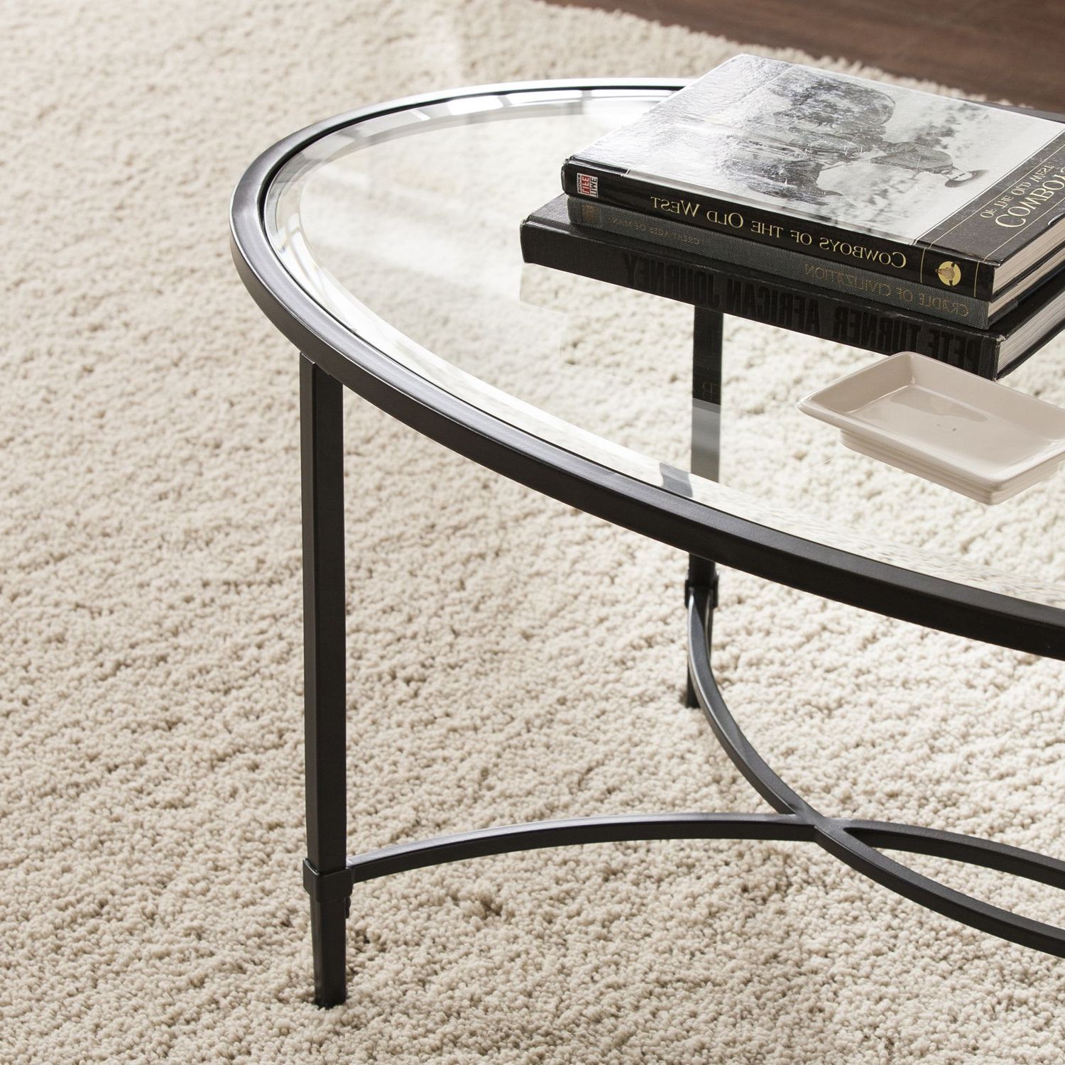 Southern Enterprises Quinton Painted Black Coffee Table Ck3600 | Glass Regarding Southern Enterprises Larksmill Coffee Tables (Gallery 10 of 20)