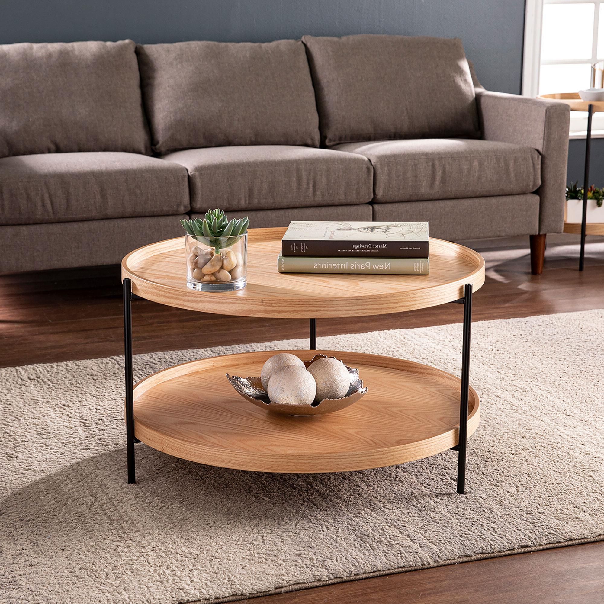 Southern Enterprises Verlington Coffee Table In Natural And Black | Nfm For Southern Enterprises Larksmill Coffee Tables (Gallery 12 of 20)
