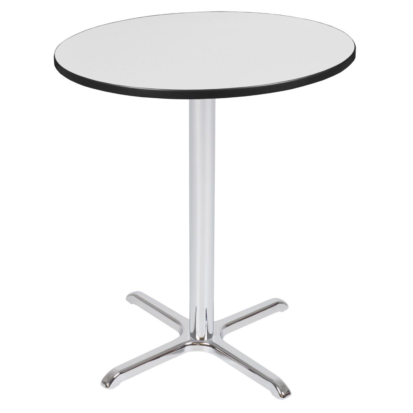 Tcb36rndwhcm | Regency Cain Cafe High 36" Round X Base Table  White Throughout Regency Cain Steel Coffee Tables (Gallery 3 of 20)