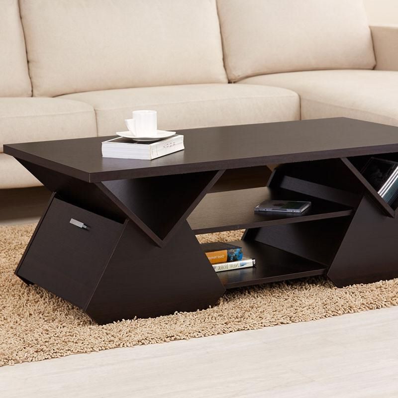 The Madson Espresso Finish Coffee Table Is A Lovely Contemporary Piece Intended For Espresso Wood Finish Coffee Tables (View 9 of 20)