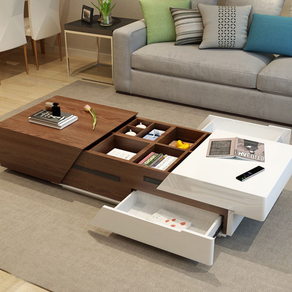 Utica Retractable, Multi Functional Coffee Table With Storage, 2 Pertaining To Modern Coffee Tables With Hidden Storage Compartments (View 6 of 20)