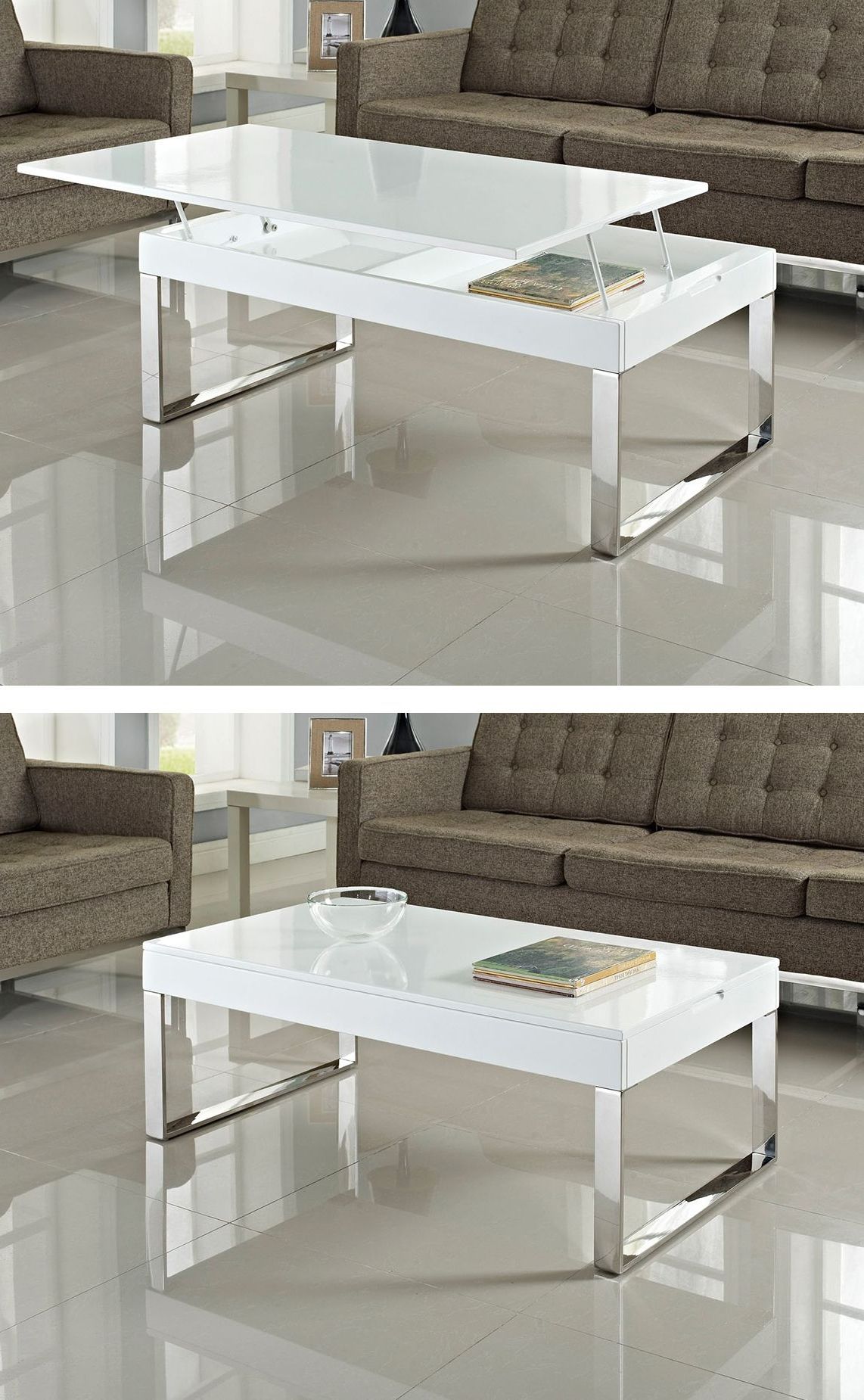 White Gloss Coffee Table – Ideas On Foter Regarding Glossy Finished Metal Coffee Tables (View 16 of 20)