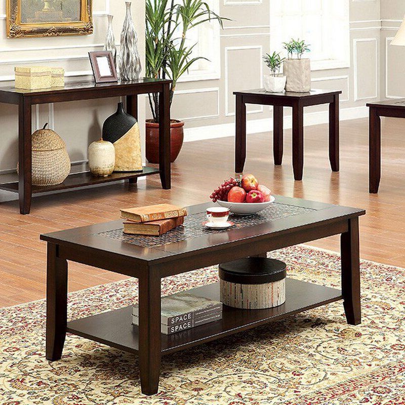 Winston Porter Nicholle Transitional 3 Piece Coffee Table Set | Wayfair Intended For Transitional Square Coffee Tables (View 15 of 20)