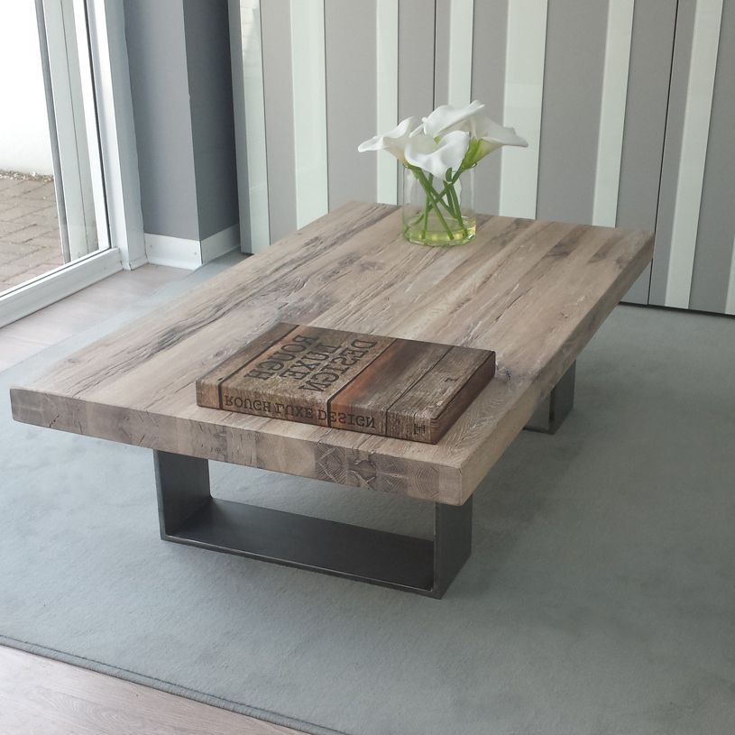 Wood Coffee Table With Solid Metal Legs In Coffee Tables With Solid Legs (Gallery 14 of 20)