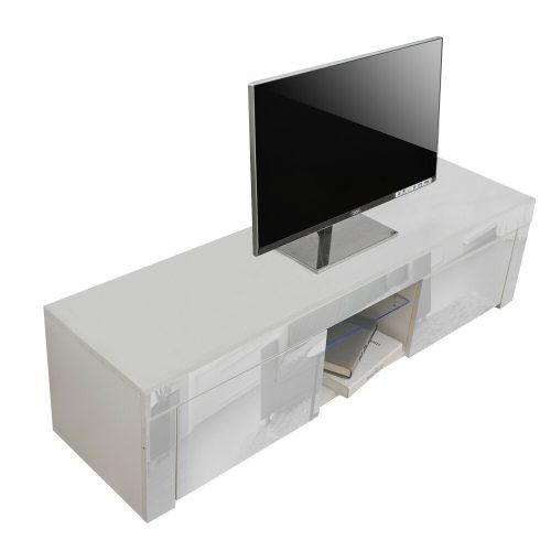 47" Tv Stands High Gloss Tv Cabinet With 2 Drawers (Photo 18 of 20)
