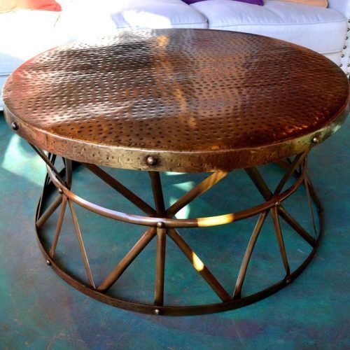 Antique Brass Aluminum Round Coffee Tables (Photo 10 of 20)