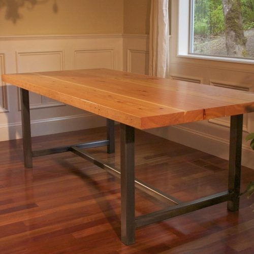 Dining Tables With Metal Legs Wood Top (Photo 13 of 20)