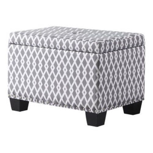 Black And Ivory Solid Cube Pouf Ottomans (Photo 15 of 20)