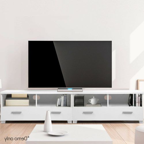 Hannu Tv Media Unit White Stands (Photo 3 of 20)