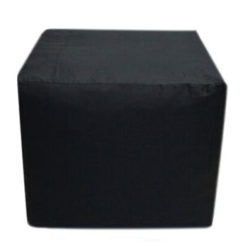 Dark Blue And Navy Cotton Pouf Ottomans (Photo 10 of 20)