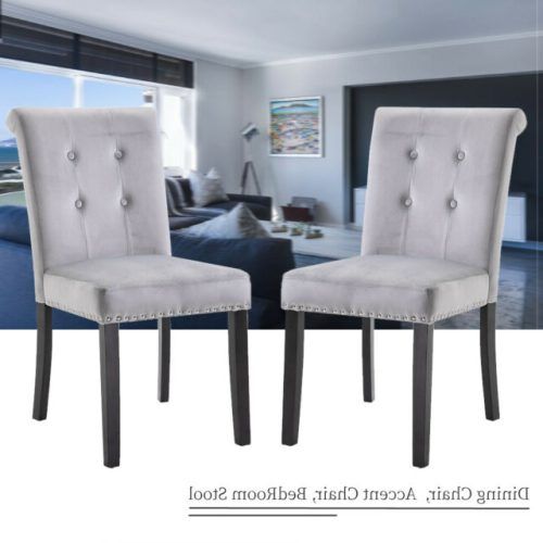 Carlton Wood Leg Upholstered Dining Chairs (Photo 13 of 20)