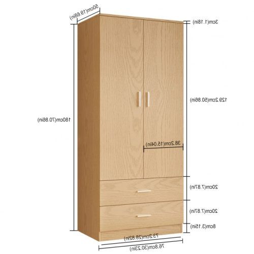 2 Door Wardrobes With Drawers And Shelves (Photo 13 of 20)