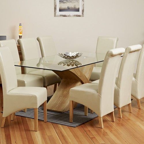 Glass Top Oak Dining Tables (Photo 11 of 20)