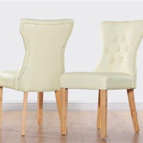 Cream Leather Dining Chairs (Photo 6 of 20)