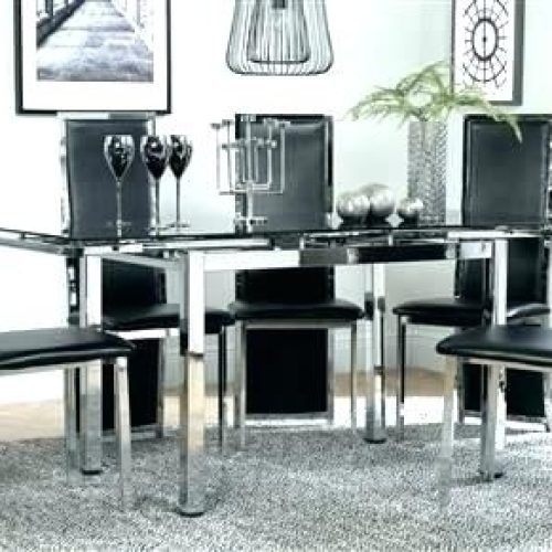 Black Glass Dining Tables 6 Chairs (Photo 12 of 20)