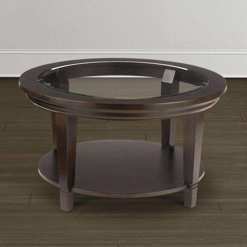 Dark Wood Coffee Tables With Glass Top (Photo 19 of 23)