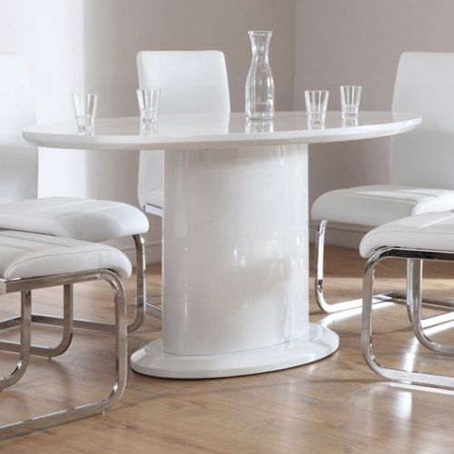White Gloss Round Extending Dining Tables (Photo 12 of 20)