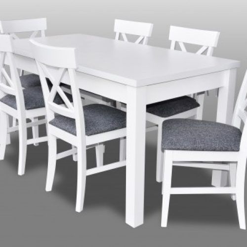 Combs 5 Piece 48 Inch Extension Dining Sets With Pearson White Chairs (Photo 16 of 20)
