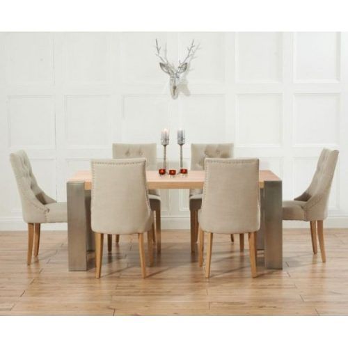 Oak Dining Tables And Fabric Chairs (Photo 11 of 20)