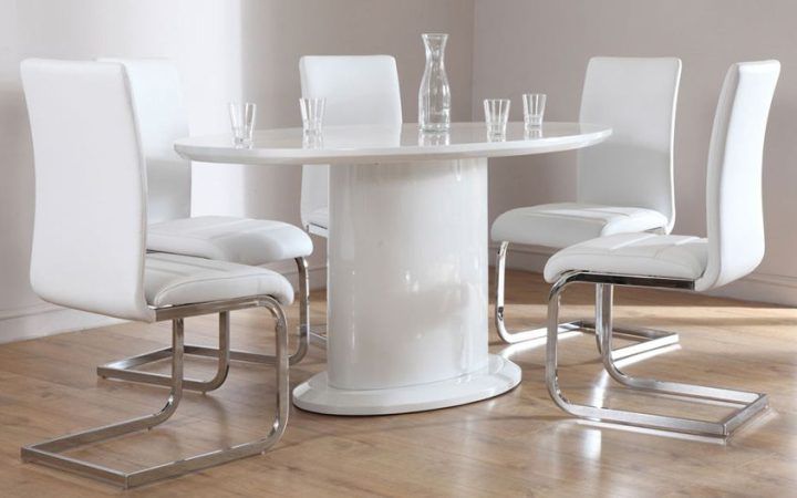 20 Collection of White High Gloss Oval Dining Tables