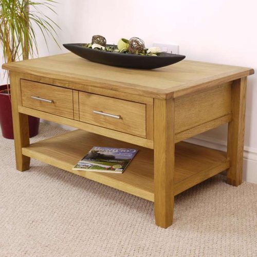 Oak Coffee Table With Drawers (Photo 5 of 20)