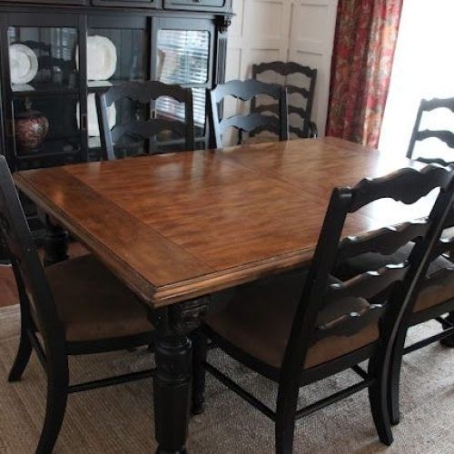 Black Wood Dining Tables Sets (Photo 19 of 20)