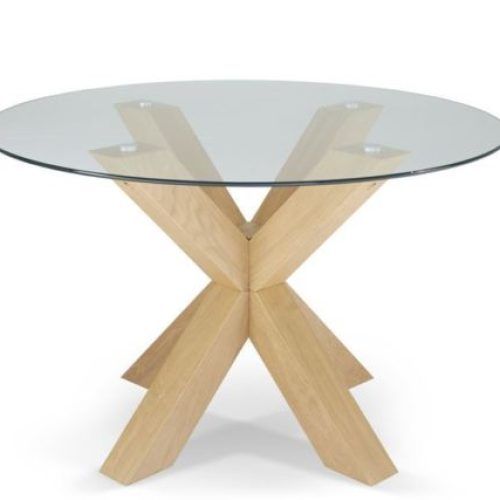 Round Glass Dining Tables With Oak Legs (Photo 8 of 20)