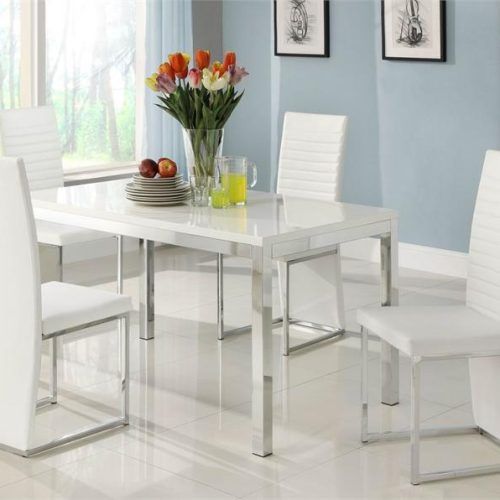 White Dining Sets (Photo 7 of 20)