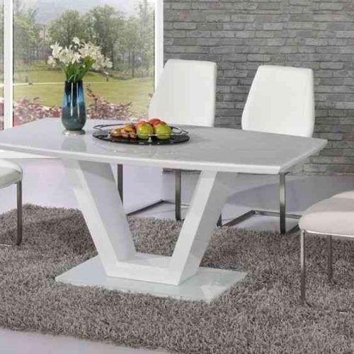 White Glass Dining Tables And Chairs (Photo 5 of 20)