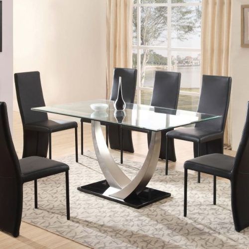 Black Glass Dining Tables With 6 Chairs (Photo 9 of 20)