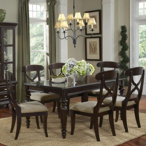 Caira 7 Piece Rectangular Dining Sets With Diamond Back Side Chairs (Photo 9 of 20)