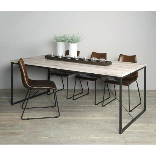 Dining Tables With Metal Legs Wood Top (Photo 11 of 20)