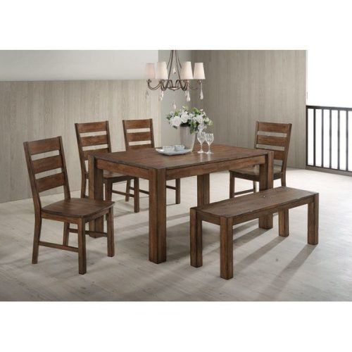 Laurent 7 Piece Rectangle Dining Sets With Wood Chairs (Photo 13 of 20)