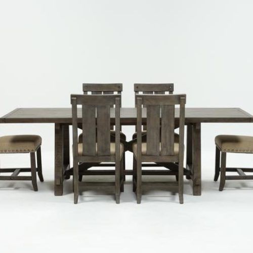 Jaxon Grey 6 Piece Rectangle Extension Dining Sets With Bench & Uph Chairs (Photo 2 of 20)