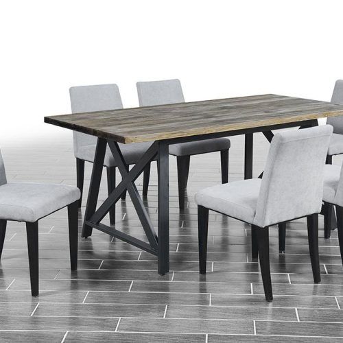 Laurent 7 Piece Rectangle Dining Sets With Wood Chairs (Photo 16 of 20)