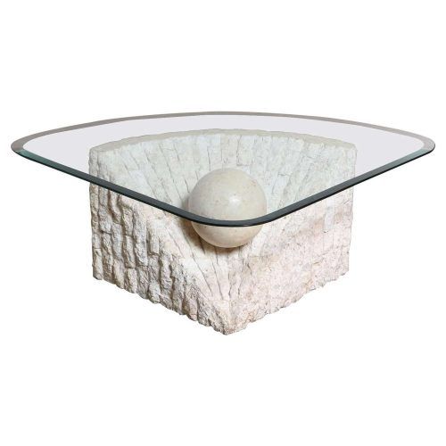 Marble Base Glass Top Coffee Table (Photo 3 of 20)