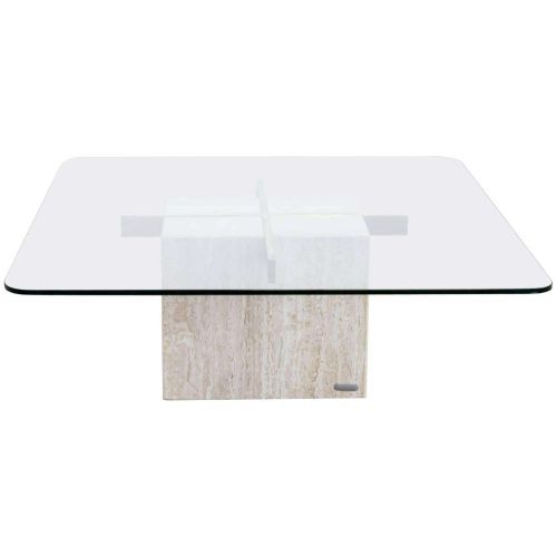 Marble Base Glass Top Coffee Table (Photo 18 of 20)