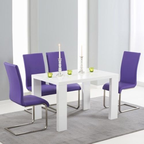 Dining Tables And Purple Chairs (Photo 14 of 20)