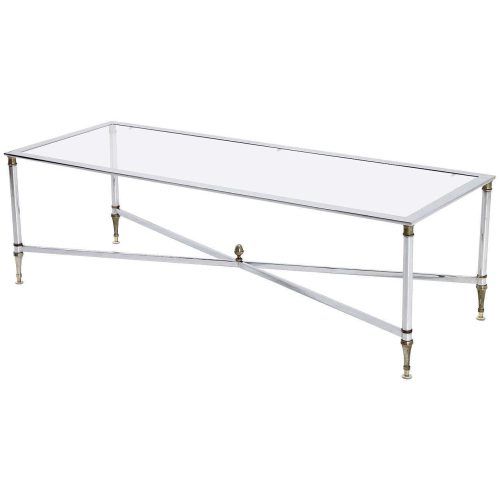 Rectangle Glass Chrome Coffee Tables (Photo 1 of 20)