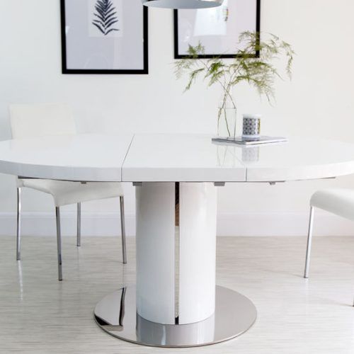 Extending White Gloss Dining Tables (Photo 6 of 20)