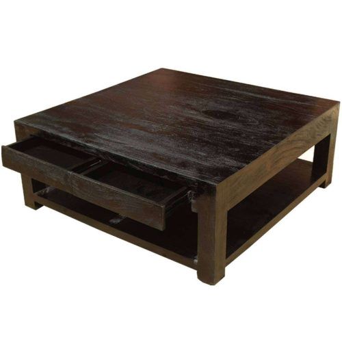 Square Dark Wood Coffee Tables (Photo 1 of 20)