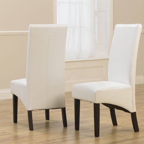 Ivory Leather Dining Chairs (Photo 5 of 20)