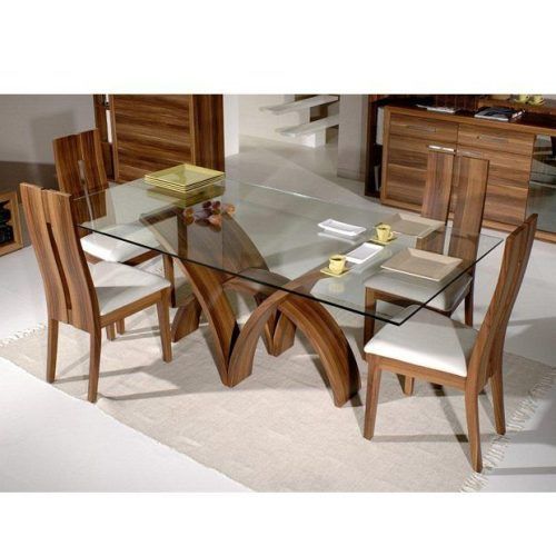Wooden Glass Dining Tables (Photo 3 of 20)