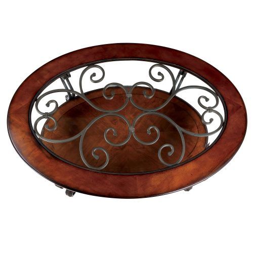 Cohler Traditional Brown Cherry Oval Coffee Tables (Photo 5 of 20)