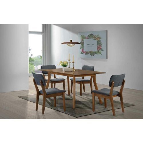 Hanska Wooden 5 Piece Counter Height Dining Table Sets (Set Of 5) (Photo 19 of 20)