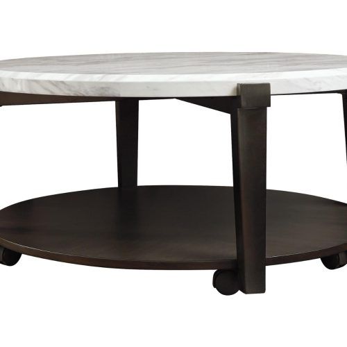 Faux White Marble And Metal Coffee Tables (Photo 10 of 20)